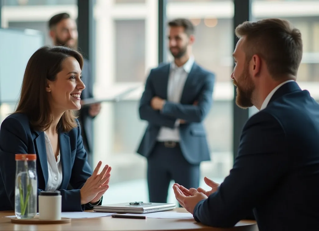 Business coaching session with professional development